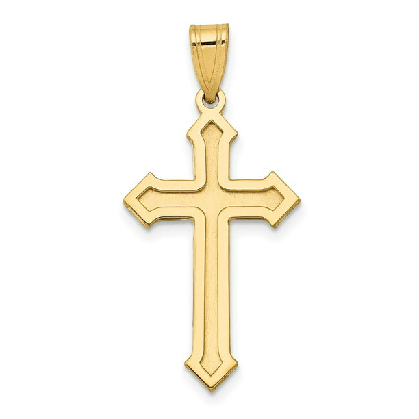 14k Yellow Gold Passion Cross Pendant 